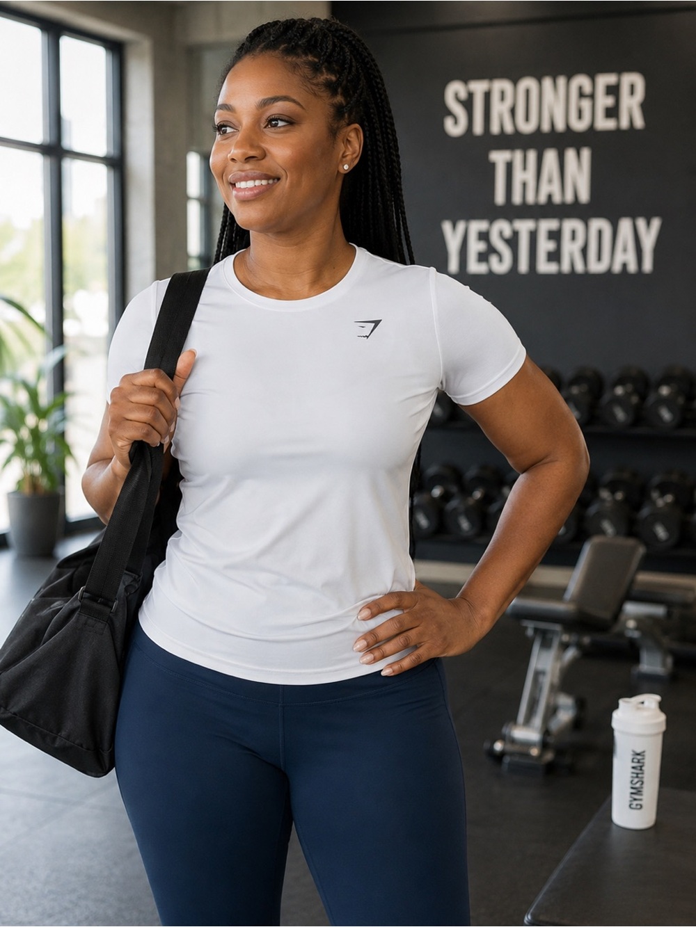Gymshark Training T-Shirt XXL White Performance Gym Workout Top New